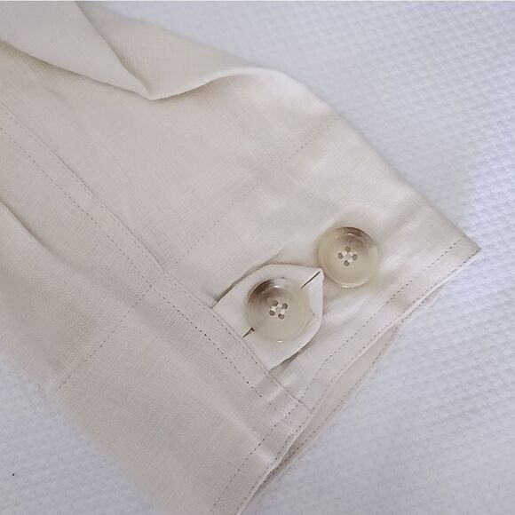 FRNCH PARIS 100% linen coat style dress new with tags - Picture 12 of 12